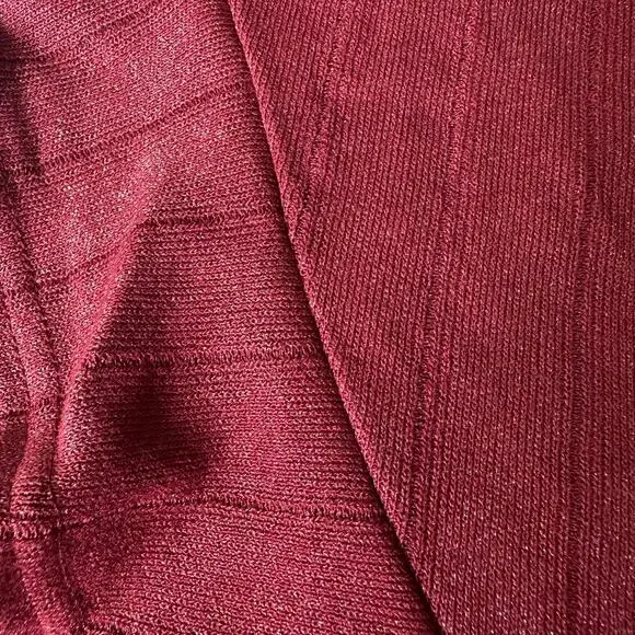 Sam Edelman Maroon, Belted, Lined, Long Sleeve Mini Dress- 6 - Picture 7 of 12